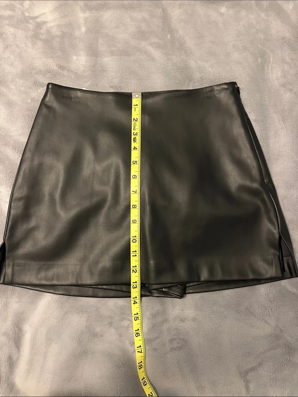 Express Black Faux Leather Mini Skort - Picture 9 of 9